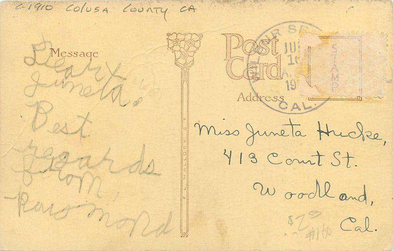 C-1910 Colusa County California Wilbur Springs California Mallory postcard 611