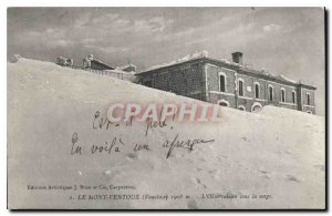 Old Postcard Mont Ventoux Vaucluse Observatory under snow