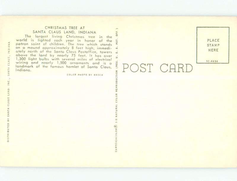 Pre-1980 SANTA CLAUS LAND Near Boonville & Evansville IN E7539