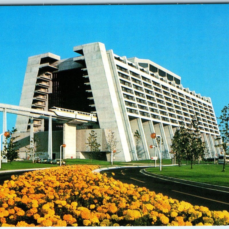 c1960s Orlando, FL Disney World Monorail Station Building Brutalism Chrome A332