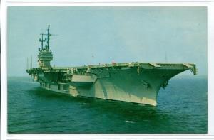 USS Saratoga US Navy Aircraft Carrier Ship postcard