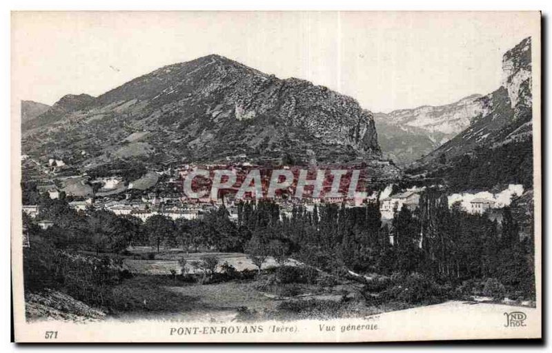 Pont en Royans - Vue Generale - Old Postcard