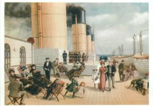 Deck of the Titanic Mayfair post card
