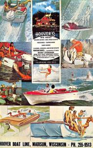 Madison WI Hoover Rental Boat Line Multi-View Rental Rates Postcard