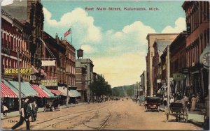 East Main Street Kalamazoo Michigan Vintage Postcard C219