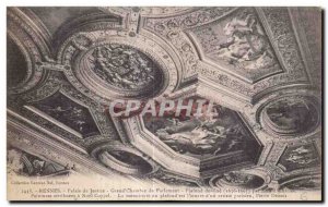 Postcard Rennes Old Courthouse Grand Chamber of the Parliament Ceiling dessin...