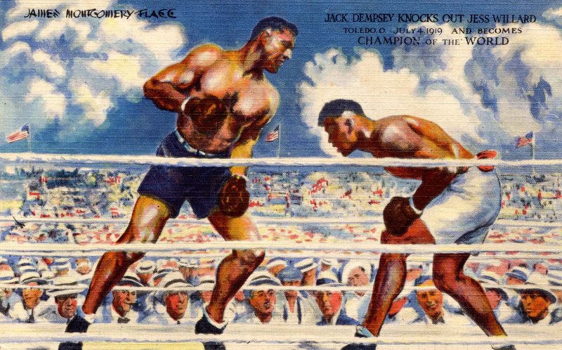 Boxing - Jack Dempsey Knocks Out Jess Willard