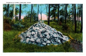 Thoreaus Cairn Concord Massachusetts Postcard