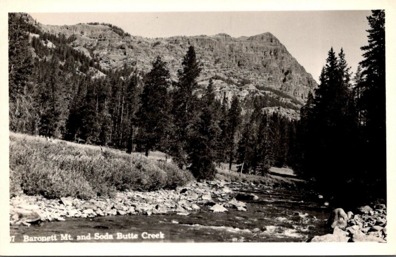 North Dakota Baronette Mountain and Soda Butte Real Photo