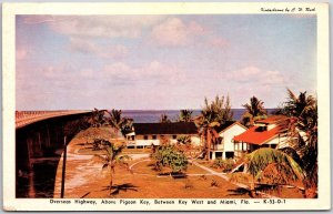 Florida, Overseas Highway, Pigeon Key Between Key West & Miami, Vintage Postcard