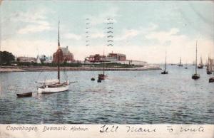 Denmark Copenhagen Harbour Scene 1906