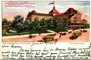 Vtg Postcard 1907 UDB Park Hotel - Hot Springs Arkansas M13