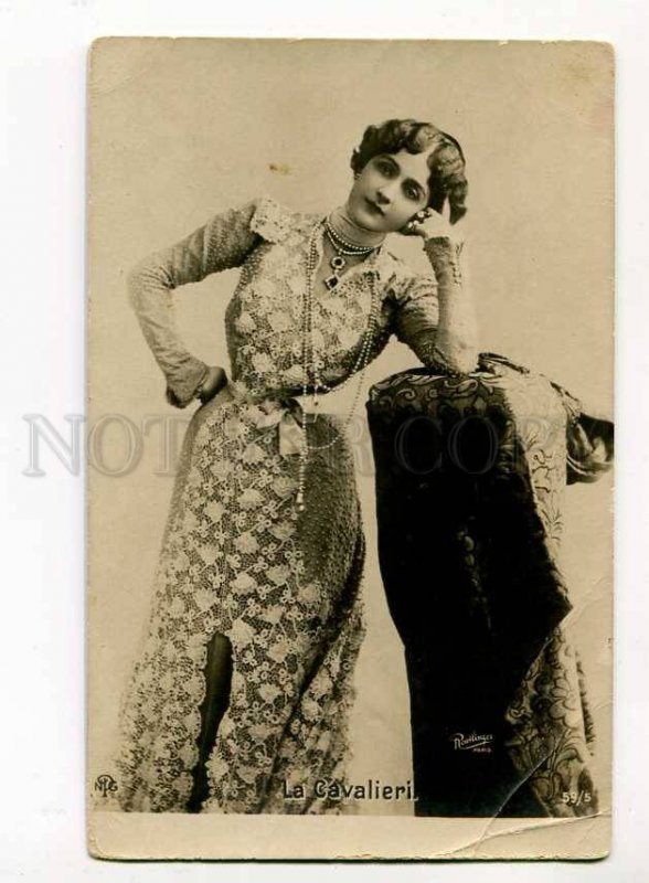 3004942 CAVALIERI Italian OPERA Singer Old PHOTO Reutlinger