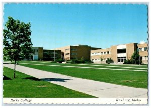 c1960's Ricks College View Of Quadrangle Rexburg Indiana ID Unposted Postcard