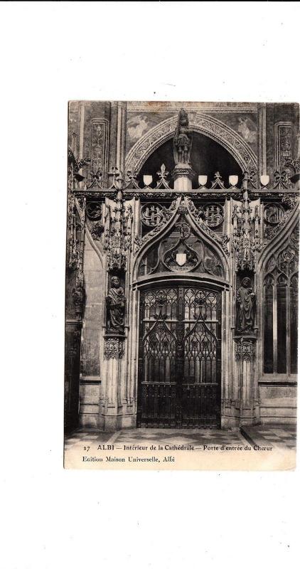 BF16240 albi interieur de la cathedrale porte d entree  france front/back image