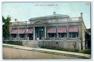 1907 Elks Club Exterior Building St. Joseph Missouri MO Vintage Antique Postcard