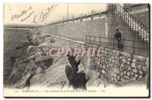 Old Postcard Marseille general view of the Great Jetee La Joliette