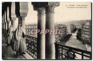 Algiers Old Postcard La Rue Michelet View from the new station