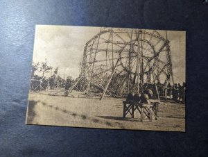 Mint Croatia Postcard German Zeppelin Shot Down in Thessaloniki in 1916