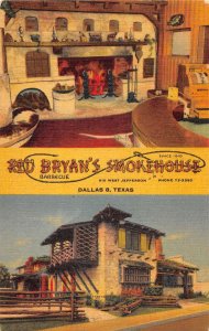 Dallas Texas Red Bryan's Smokehouse Vintage Postcard AA33445