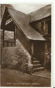 Cornwall Postcard - Looe - Ye Olde Guildhall and Pillory - Real Photo Ref TZ7107