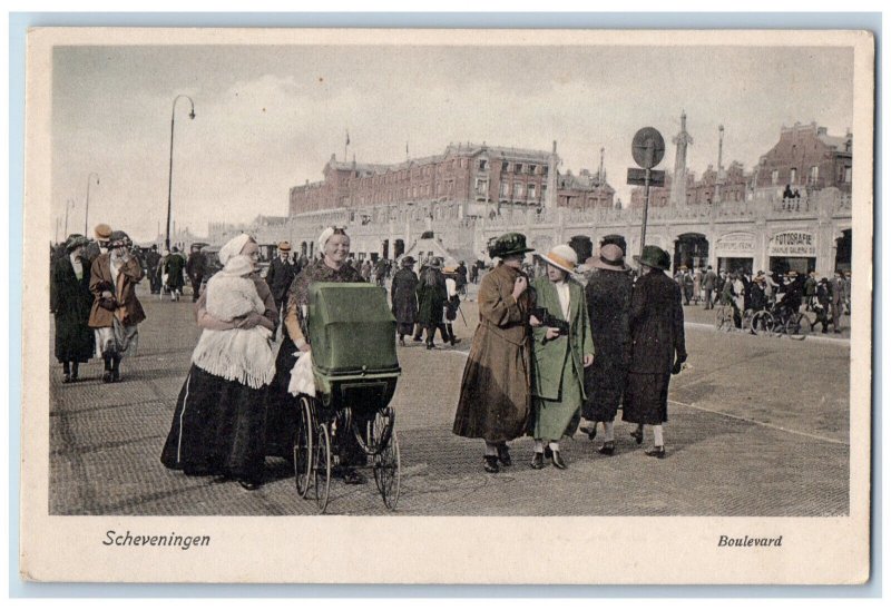 c1910 Boulevard Scheveningen Hague Netherlands Antique Posted Postcard 