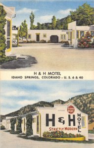 H & H Motel Idaho Springs Colorado US 6 40 linen postcard