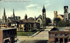 Seven Church Spires - Des Moines, Iowa IA