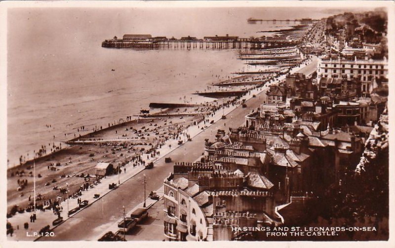 RPPC postcard Hastings + St Leonards on Sea UK