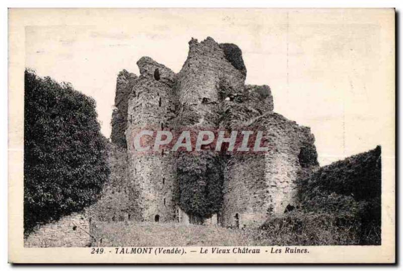 Old Postcard Talmont (Vendee) The Old Castle Ruins