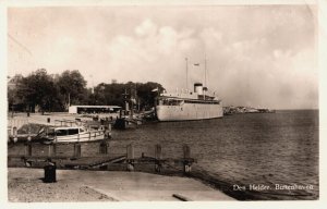 Den Helder Buitenhaven Harbor Vintage RPPC C256