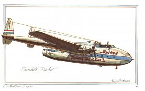 Fairchild Packet First Flew On Prototype For Wartime Army Use Plane Postcard