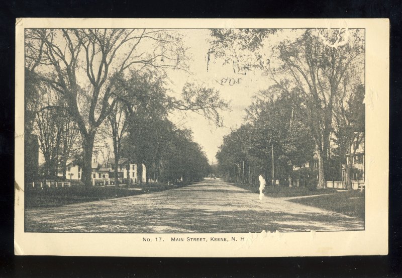 Keene, New Hampshire/NH Postcard,  Early View Of Main Street, 1906!