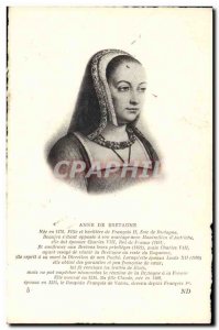 Postcard Old Daughter Anne of Brittany Francis II Duke of Brittany