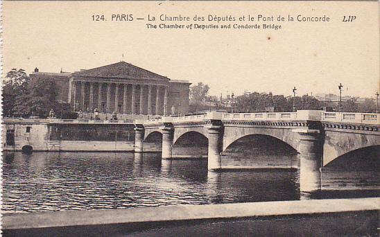 France Paris La Chambre des Deputes et le Pont de la Concorde