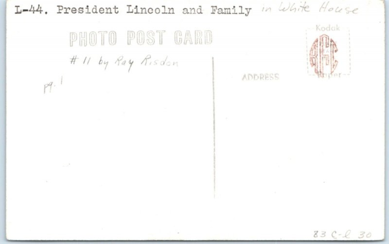 c1960s President Lincoln Family White House Painting RPPC Photo Ray Risdon A130