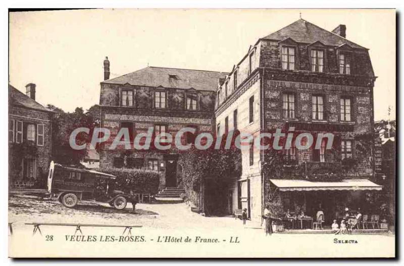 Old Postcard Veules les Roses Hotel de France