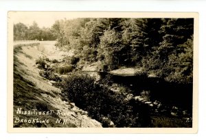 NH - Brookline. Nissitisset River     RPPC