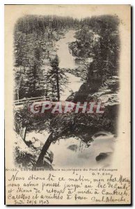 Old Postcard Cauterets Bridge Superior Waterfall Spain