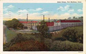 State Prison Fort Madison Iowa 1944 linen postcard