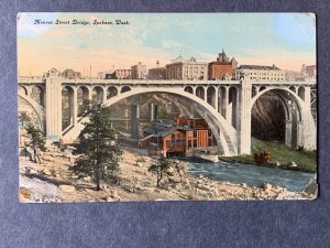 Monroe Street Bridge Spokane WA Litho Postcard H1246083826