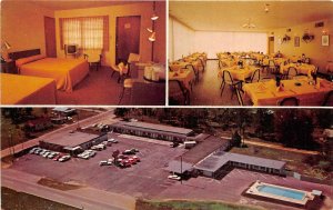 Dade City Florida 1960s Postcard Valencia Restaurant & Motel Multiview