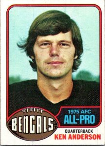 1976 Topps Football Card Ken Anderson Cincinnati Bengals sk4288