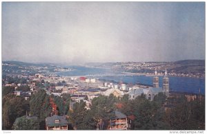 Aerial View, Bridge, CHICOUTIMI, Quebec, Canada, 40-60´s