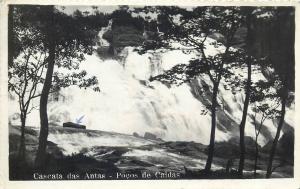 Brazil waterfall 1950s photo postcard Cascata das Antas - Pocos de Caldas 