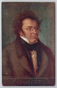 Composer Schubert Portrait By BKWI Austria Art Postcard U21