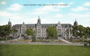 UNION PRINTERS Home Colorado Springs Colorado, The Castle on the Hill, Postcard