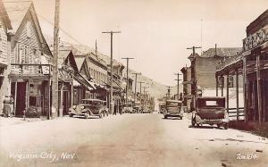 Virginia City NV Storefronts Zan 184 Real Photo Postcard