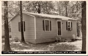 Real Photo Postcard Cottage Lawson's Resort in Mountain Home, Arkansas~134337