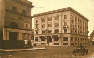 Auto California Sales 1912 YMCA Building Stockton California postcard 2037